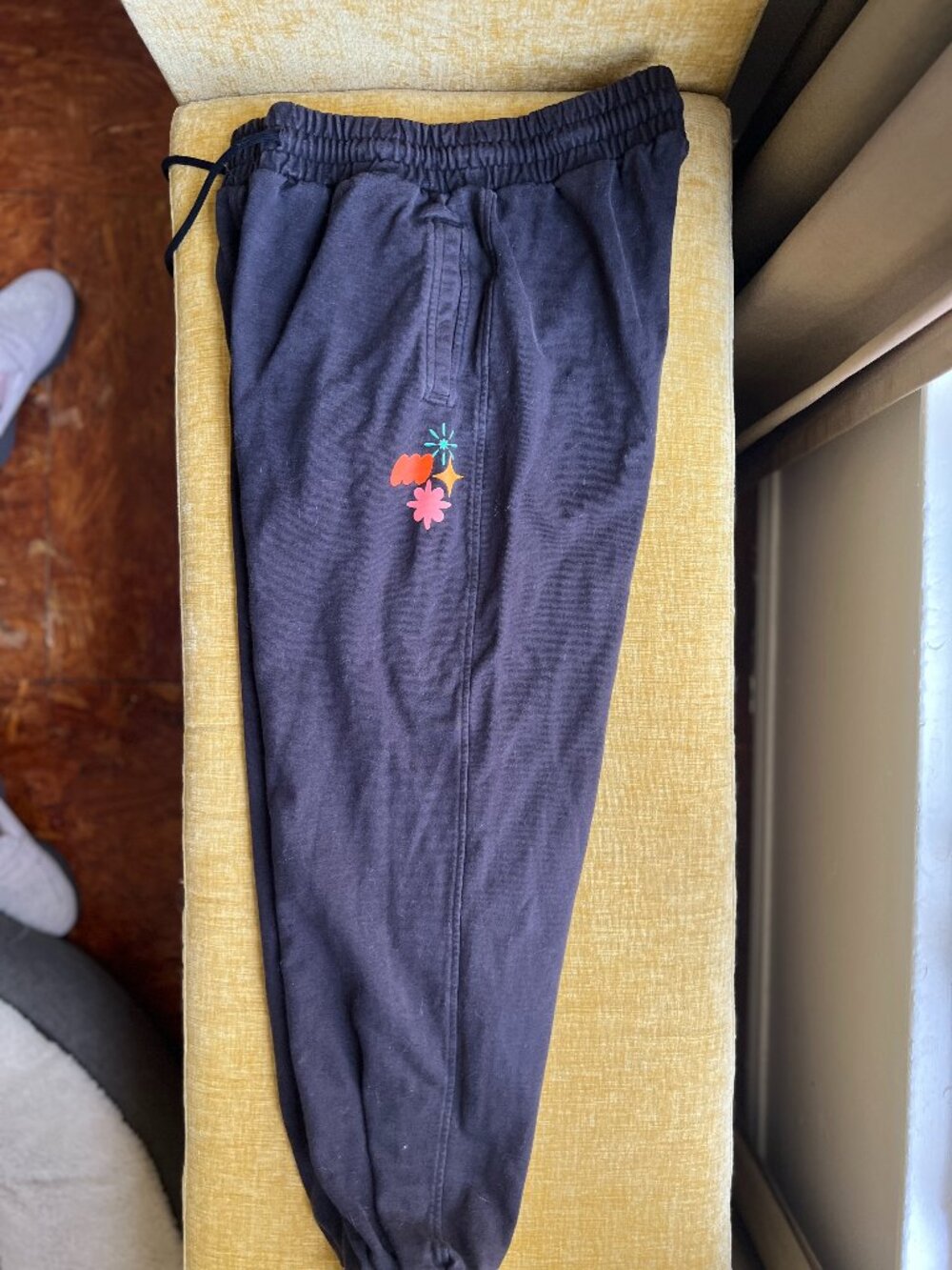 The BTS Permission to Dance PTD Merch 2022 Black Sweatpants